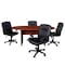 Flash Furniture Oval 35" W, 72" L, 29.5" H, Laminate Top, Red BLN-6GCCHRX000-BK-GG - alternate 3